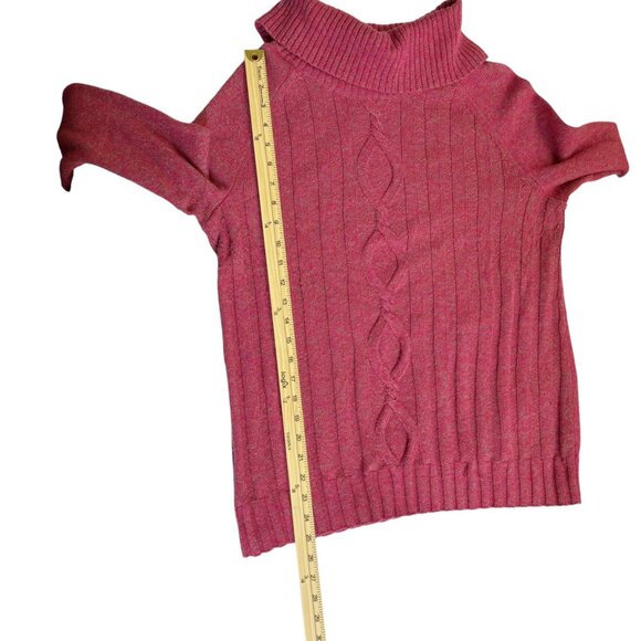 Talbots Womens Sweater Merino Wool Visit > Cowl Neck Pink - size Large - Picture 8 of 10